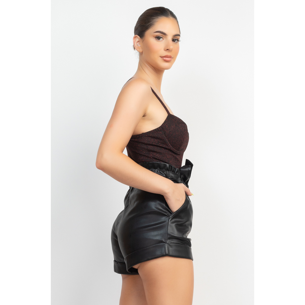 Lurex Sweetheart Cami Bodysuit - Picture 3 of 7